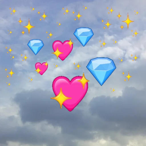 Емодзі emoji in the sky 💖