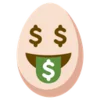 Telegram emoji «Egg» 🤑