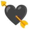 black emoji 💘
