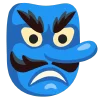 blue  emoji 👺