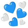 blue  emoji 🤍