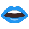 blue  emoji 👄