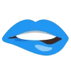 blue  emoji 🫦