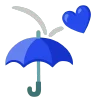 blue  emoji ☔️