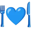 blue  emoji 🍽