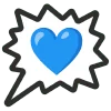 blue  emoji 🗯
