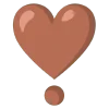 brown emoji ❣️