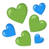 green emoji 💙