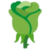 green emoji 🌹