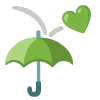 green emoji ☔️
