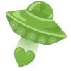 green emoji 🛸