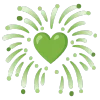 green emoji 🎆