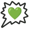 green emoji 🗯