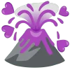 Эмодзи violet  🌋