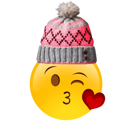Telegram stiker «emoji with cute hat» 😘
