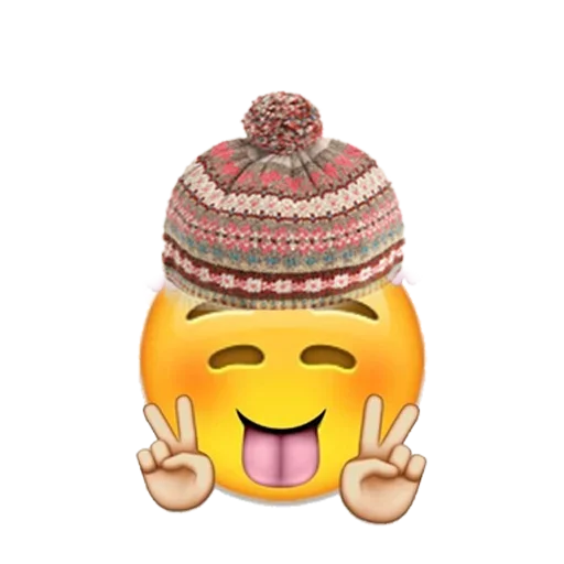 emoji with cute hat emoji ☺️