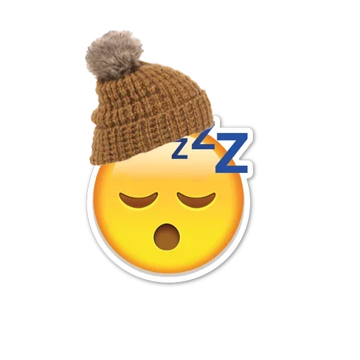 Эмодзи emoji with cute hat 😴