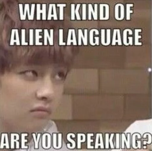 Стикер Telegram «BTS [ Let's Speak English ]» 😟