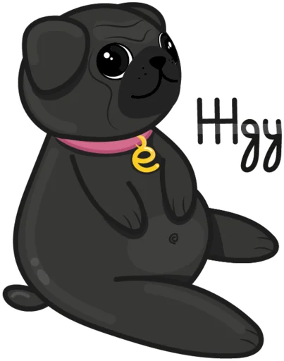 Eva The Pug  emoji ⏰