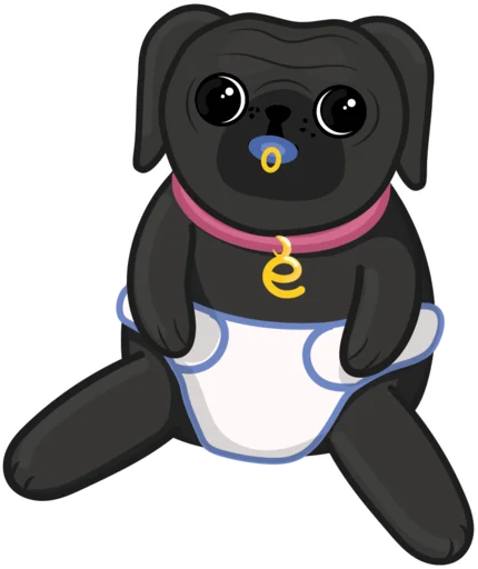 Eva The Pug  sticker 🍼
