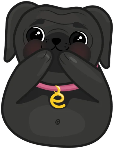 Eva The Pug  emoji 🙊