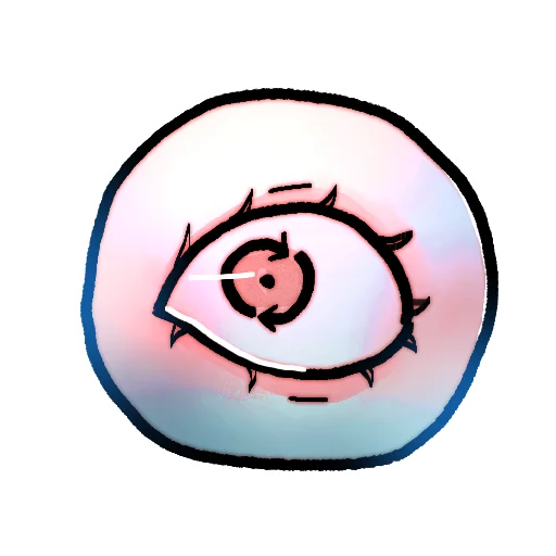Стикер Telegram «Eye guy» 😚
