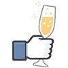 Facebook Likes  emoji 🥂