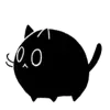 Black cat emoji 😳