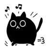 Black cat emoji 🎵
