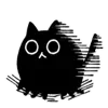 Black cat emoji 🐭