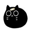 Black cat emoji 😢