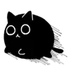 Black cat emoji 😯