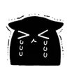 Black cat emoji 😭