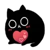 Black cat emoji 💖