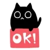 Black cat emoji ⭕