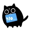 Black cat emoji ❌
