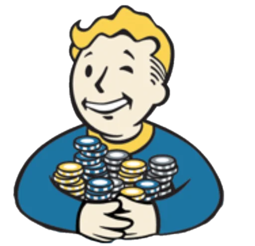 Telegram stiker «Fallout Vault Boy» 🤑