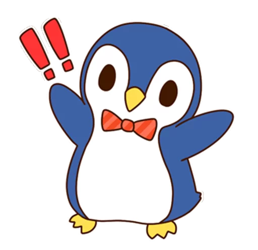 Fashionable penguin sticker ‼