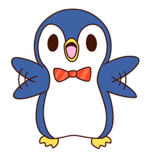 Стікер Fashionable penguin 😮