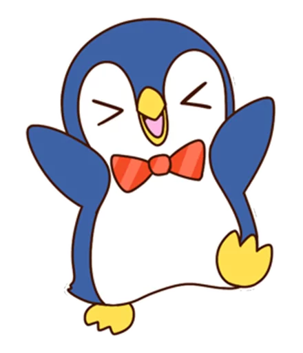Fashionable penguin stiker 😆