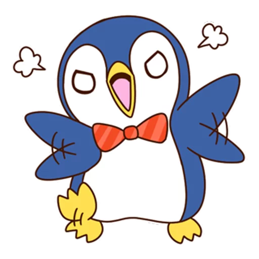 Fashionable penguin sticker 😤