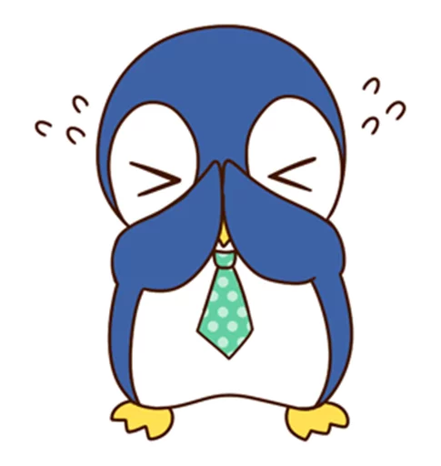 Fashionable penguin sticker 🙇