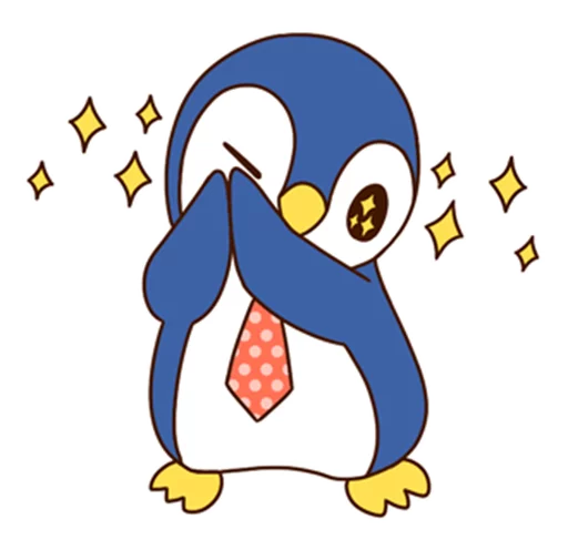 Fashionable penguin sticker 😉