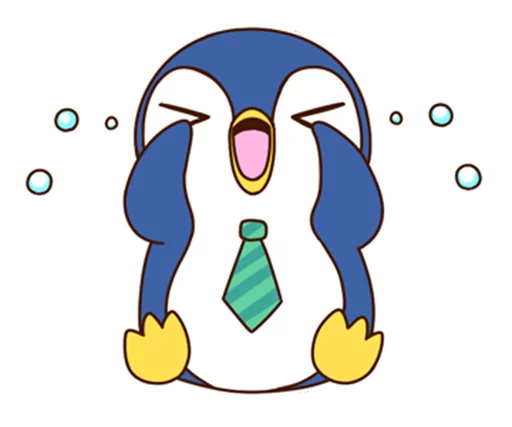 Fashionable penguin stiker 😢