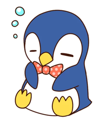 Fashionable penguin sticker 😴