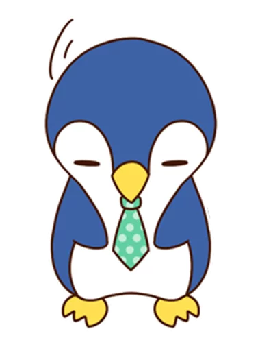 Fashionable penguin sticker 😑