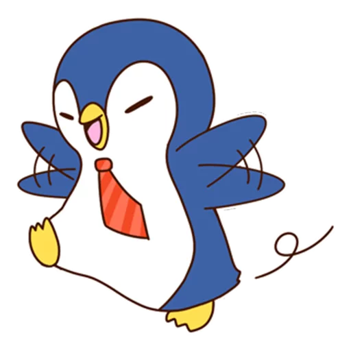 Fashionable penguin sticker 😁