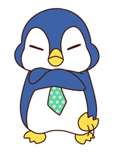 Telegram Sticker «Fashionable penguin» 😤