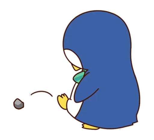 Fashionable penguin emoji 😞