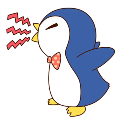 Fashionable penguin stiker 😤
